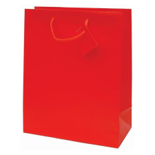  Dísztasak CREATIVE Special Simple L 26x32x12 cm egyszínű piros zsinórfüles ajándéktasak