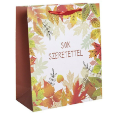 Dísztasak matt 26x32 cm faleveles Sok szeretettel felirattal ajándéktasak