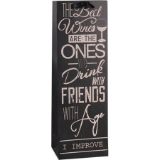 Dísztasak matt boros 12x36 cm Wine we drink ajándéktasak