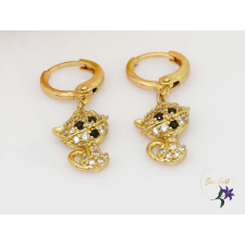  Ditti antiallergén cicás fülbevaló-18K fülbevaló