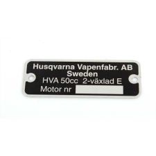 Diverse / Import Utángyártott adattábla 50mm szélesség 18mm magasság mopedhez mokickhoz egyéb motorkerékpár alkatrész