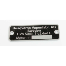 Diverse / Import Utángyártott adattábla 50mm szélesség 18mm magasság mopedhez mokickhoz egyéb motorkerékpár alkatrész