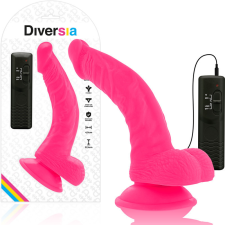 DIVERSIA DIVERSIA - RUGALMAS VIBRÁLÓ DILDÓ 21,5 CM - RÓZSASZÍN vibrátorok
