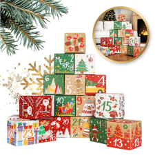 DIY Adventi naptár 24 színes dobozzal KSN101 adventi kalendárium