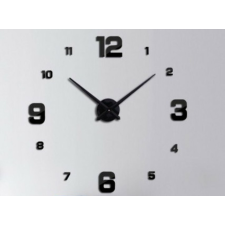  DIY falióra 4 nagy és 8 kis számjeggyel (fekete) falióra