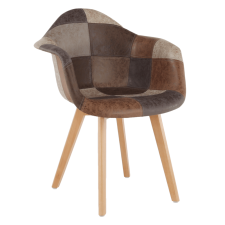  Dizájnos fotel, patchwork/bükk, TERST bútor