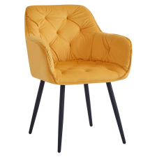  Dizájnos fotel, sárga Velvet szövet, FEDRIS NEW bútor