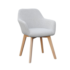  Dizájnos fotel, világosszürke/bükk, CLORIN NEW bútor