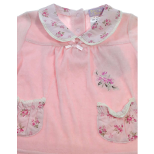 Dizzy Daisy rózsaszín bársony baba ruha - 0-3 hó, lányka ruha