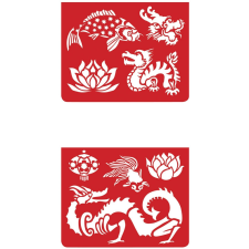 Djeco Design by Djeco Mini sablon - Ázsiai motívumok - Asia kreatív és készségfejlesztő