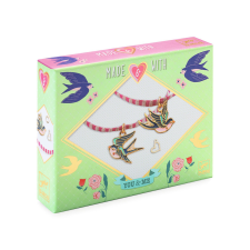 DJECO : Design by Ékszerkészítő készlet - Páros madarak - Bird Ribbons kreatív és készségfejlesztő