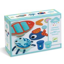 DJECO : Design by Gyurmaformázó készlet - Tengeri teremtményeim - Myseacreatures kreatív és készségfejlesztő