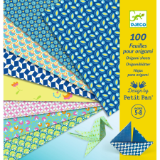 DJECO : Design by Origami 100 lapos készlet - Nyár, 10 x10 grafikával - Natsu kreatív és készségfejlesztő