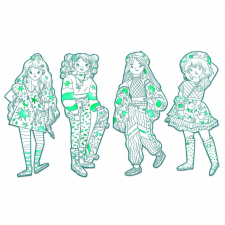 DJECO Divatparádé színező oldal, Angyal és barátai, Djeco gyermek- és ifjúsági könyv