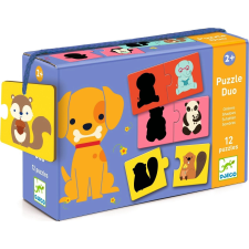 DJECO Djeco állat árnyék puzzle 12x2 darabos puzzle, kirakós