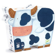 DJECO Djeco Formadobozos puzzle - Bocik és tehenek - The cows on the farm játékfigura