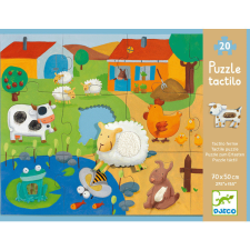 DJECO Djeco Óriás puzzle - Tanya - Tactile farm puzzle puzzle, kirakós