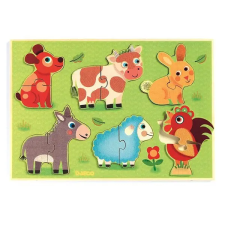 DJECO Fa puzzle Az udvaron puzzle, kirakós