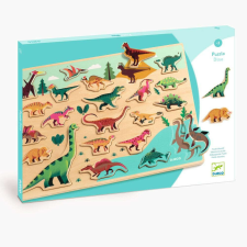 DJECO Formaillesztő, formaberakó - Színes dínók - Puzzlo Vroom - FSC 100% készségfejlesztő