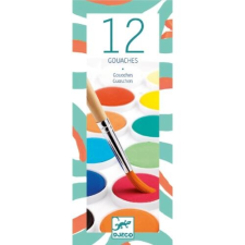DJECO Gouache festék - 12 klasszikus szín -12 couleurs gouache- DJECO kreatív és készségfejlesztő