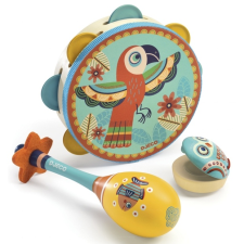DJECO Játékhangszer készlet – Tambourine, maracas, castanet játékhangszer