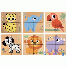 DJECO Kockakirakó - Vadállatok Djeco puzzle, kirakós