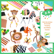 DJECO Kreatív készlet - Vadon élő állatok - Jungle Animal Creation Box kreatív és készségfejlesztő