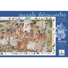DJECO Megfigyeltető Puzzle - Bevehetetlen Vár, 100 db (145591) puzzle, kirakós