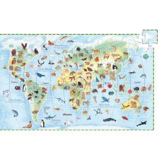 DJECO Megfigyeltető puzzle - Föld állatai-100db-os puzzle, kirakós