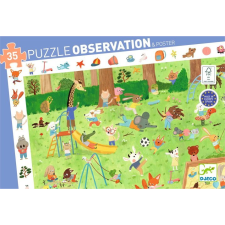 DJECO Megfigyeltető puzzle - Kisbarátok a kertben, 35 db-os - Little friends' garden (DJ07596) puzzle, kirakós