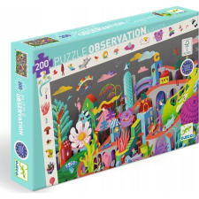 DJECO Megfigyeltető puzzle - Őrült város, 200 db-os - Crazy Town (DJ07462) puzzle, kirakós