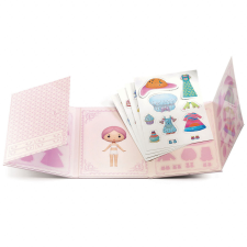 DJECO Miss Lilypink áthelyezhető matricakészlet, Djeco kreatív és készségfejlesztő