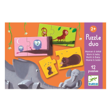 DJECO Mom and baby - Mama és bébije párosító puzzle oktatójáték
