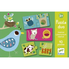 DJECO Párosító puzzle - Ki, hol lakik puzzle, kirakós