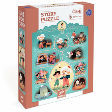 DJECO Pinokkió történet puzzle, Djeco puzzle, kirakós