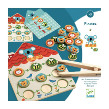 DJECO Pinstou - Csípd fel! képkirakó fajáték puzzle, kirakós