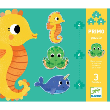 DJECO Primo puzzle - A tengerben, 4, 6, 9 db-os - Djeco kreatív és készségfejlesztő