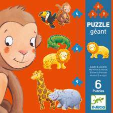 DJECO Progresszív puzzle Vadállatok, Djeco puzzle, kirakós