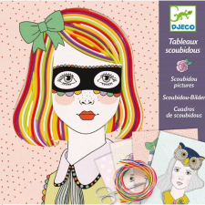  Djeco Scoubidou fonalas képkészítés - Frizura készítő - Vibrant hairdos kreatív és készségfejlesztő
