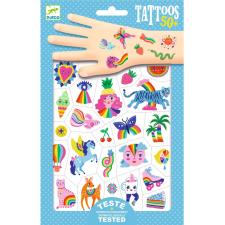 DJECO Tetováló matricák - Szivárvány - Rainbow csillámtetoválás