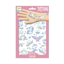 DJECO Tetováló matricák - Unikornisok - Unicorns- DJECO csillámtetoválás