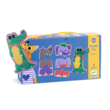 DJECO Trió puzzle - Dzsungel hangjai, 24 db-os - Jungle melody puzzle, kirakós