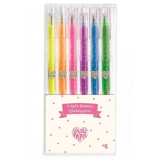 DJECO Zselés toll szett 6 színnel - Neon színek - 6 neon gel pens - Djeco toll