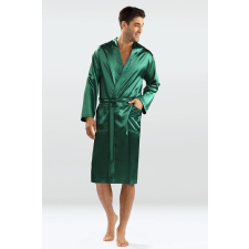 DKaren Christian férfi szatén fürdőköpeny, zöld L férfi köntös