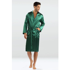 DKaren Christian férfi szatén fürdőköpeny, zöld XL