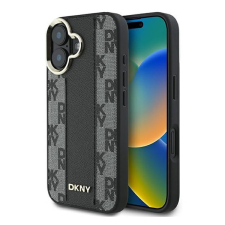 DKNY Checkered Pattern iPhone 16 MagSafe hátlap tok, fekete DKHMP16SPCPVSLK tok és táska