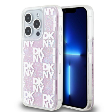 DKNY DKHCP15LLCPEPP Liquid Glitter Multilogo tok iPhone 15 Pro - rózsaszín tok és táska