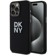 DKNY DKHCP15LSMCBSK Liquid Silicone Metal Logo tok iPhone 15 Pro - fekete tok és táska