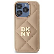 DKNY DKHCP15MPQDSLE Quilted Stack Logo tok iPhone 15 Plus - bézs tok és táska