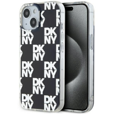 DKNY DKHCP15SHDLCEK IML Checkered Mono Pattern tok iPhone 15 / 14 / 13 - fekete tok és táska